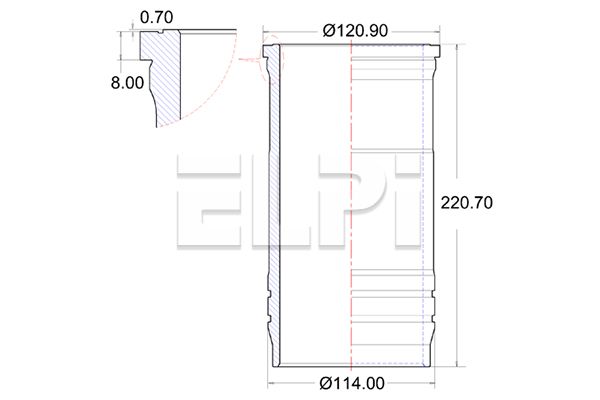 Camasa cilindru LP180 3208 ELPI